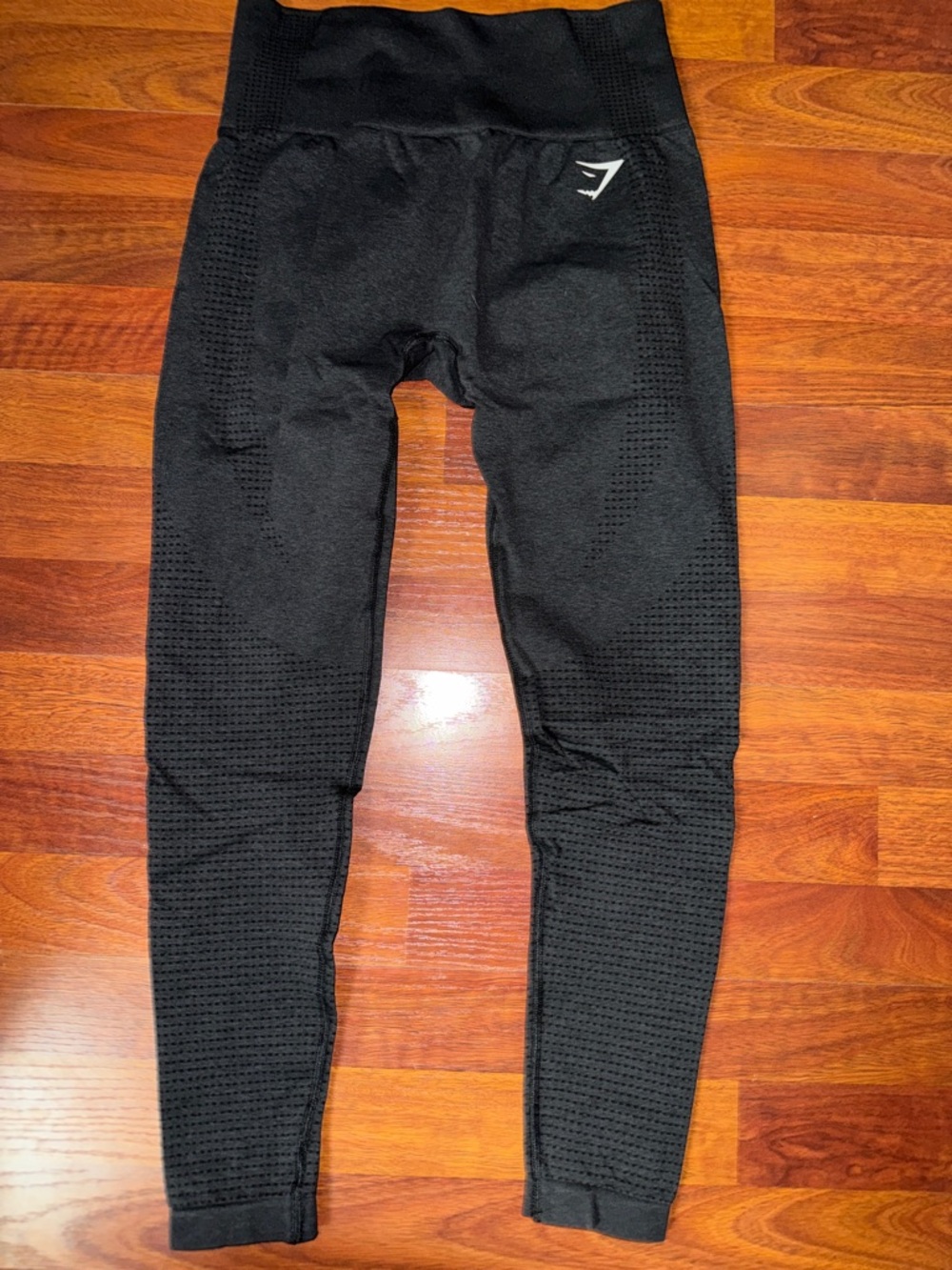 Gymshark Black Textured High-Waist Seamless Leggings